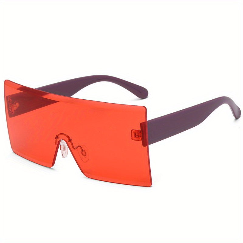 Y2K Rimless Sunglasses Large Tinted Gradient Sun Shades UV400