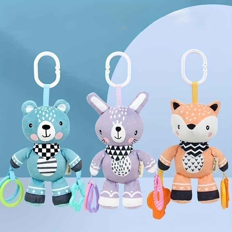 Baby Teething Ring Rattle Cloth Crib Hanging Doll Toy