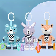 Baby Teething Ring Rattle Cloth Crib Hanging Doll Toy