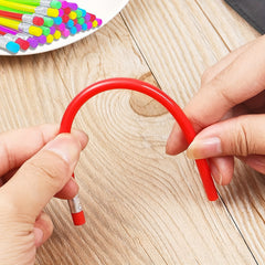 6pcs Colorful Magic Bending Pencils Neon Colors with Erasers