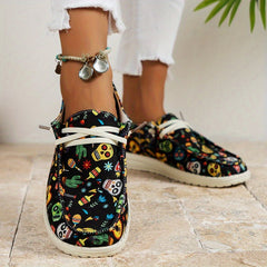 Halloween Pattern Lightweight Slip On Loafers Shoes Soft Comfortable Boat Shoes