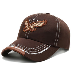 Vintage Baseball Cap with Eagle Embroidery