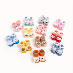 1pair Kids Cartoon Animal Non-slip Floor Socks