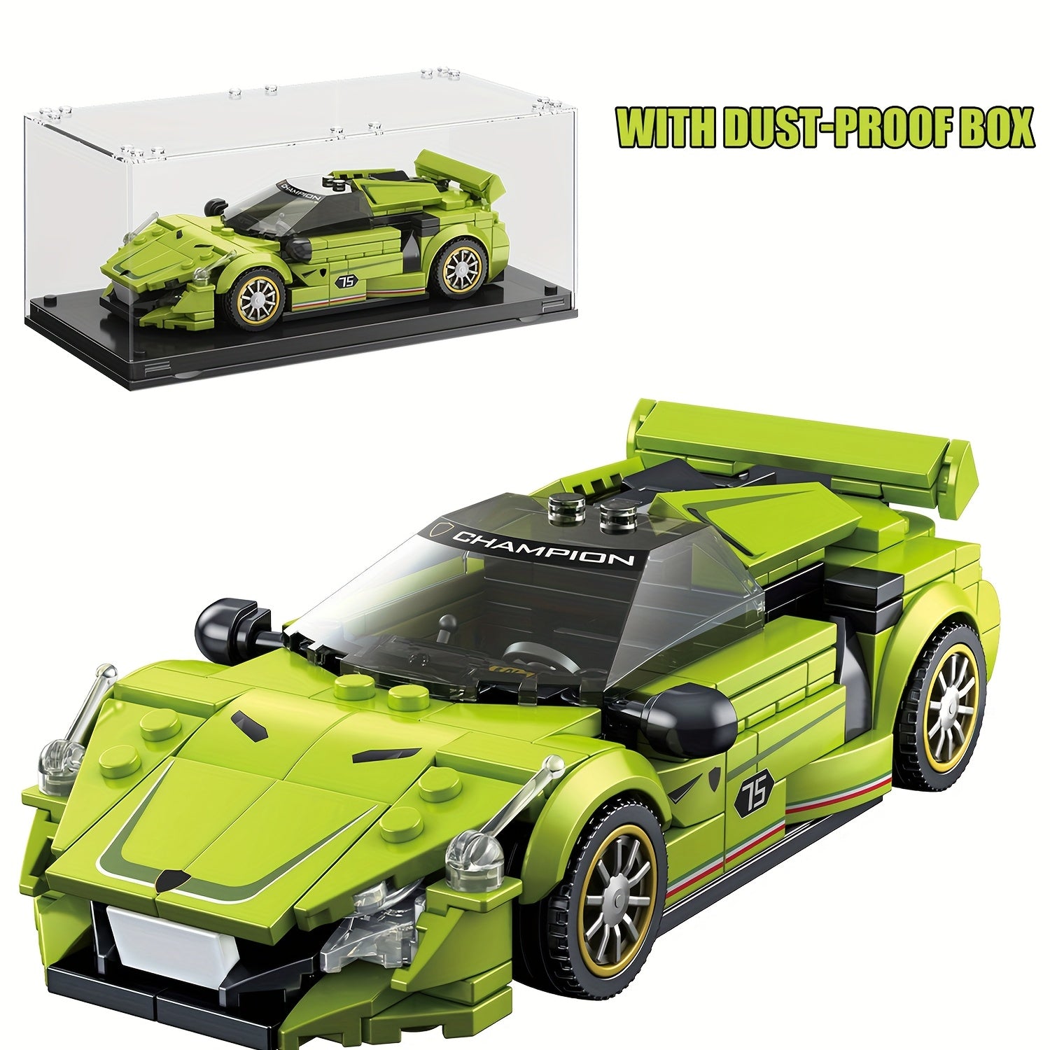 323pcs Racing Assembly Model Building Toy with Dustproof Display Box