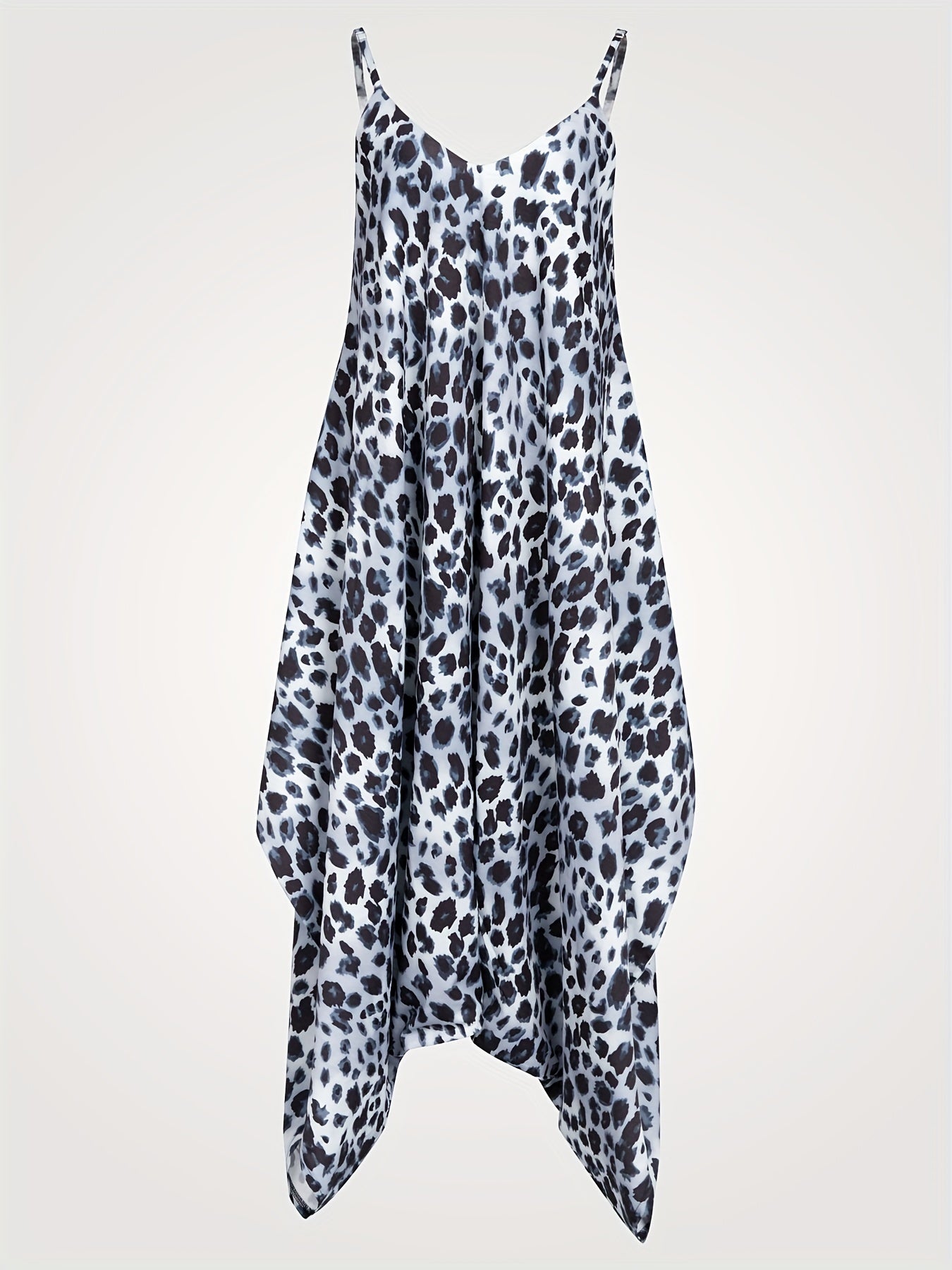 Leopard Print Cami Jumpsuit Sleeveless Boho Summer Style