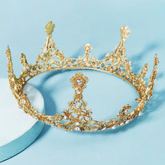 Baroque Alloy Flower Bridal Crown Hairband Headband Princess Tiara Wedding