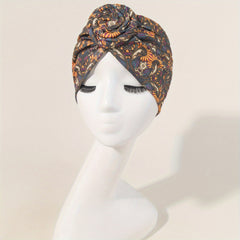 Pre-tied Print Turban Head Wrap Cap Head Wrap Print Scrunchie Turbans Beanie