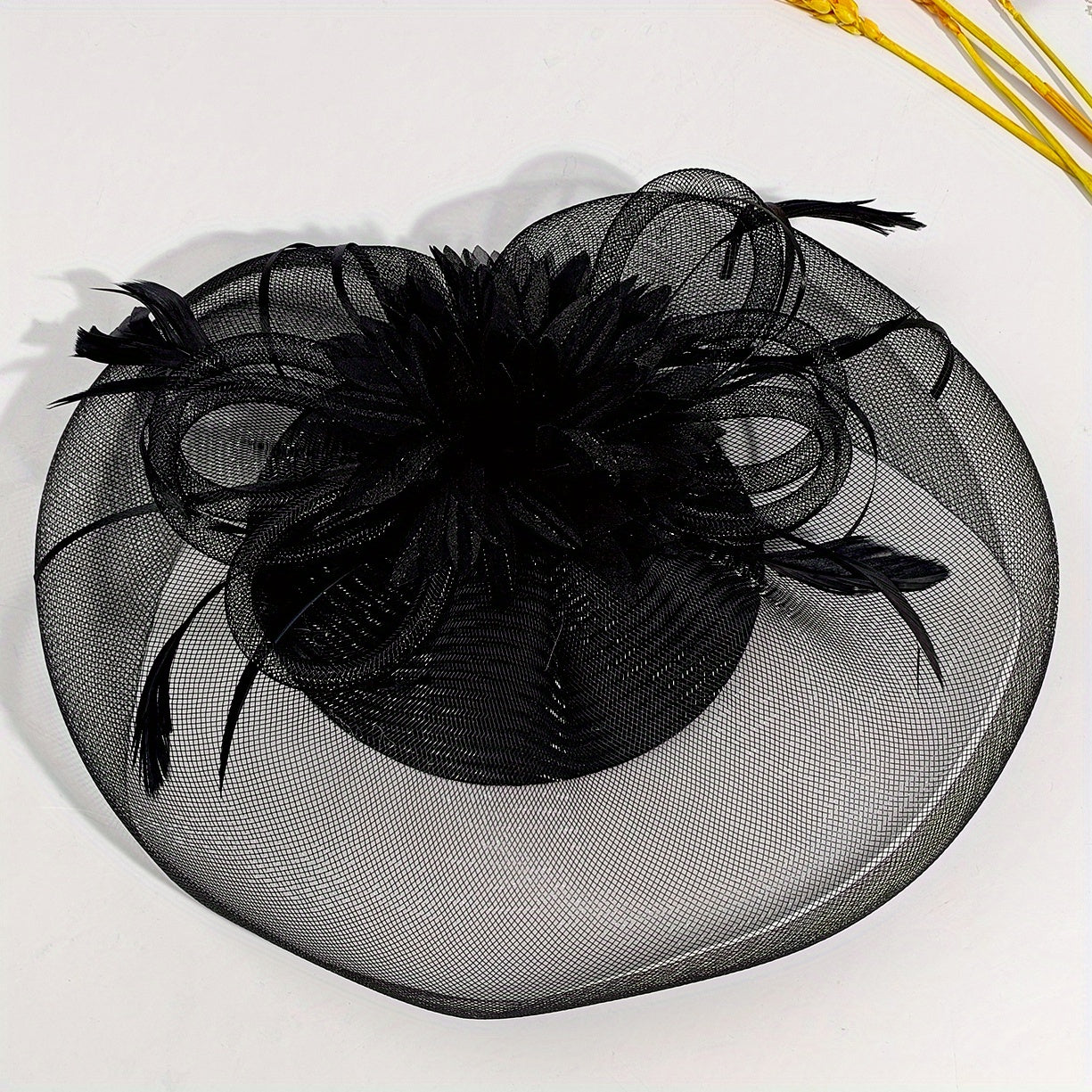 Vintage Fascinator Hats Feather Flowers Hair Clip Hat For Women Tea Party Bridal