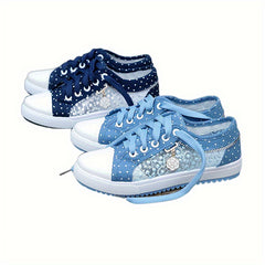 Women's Mesh Breathable Canvas Shoes with Floral Decoration