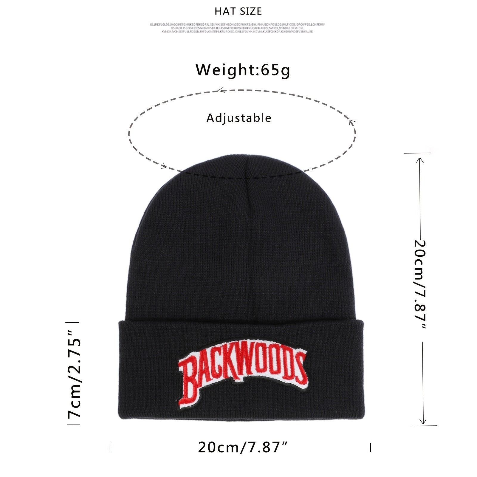 Backwoods Embroidered Knitted Wool Cap
