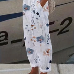 Floral Print Straight Leg Pants Spring & Summer Women's Clothing