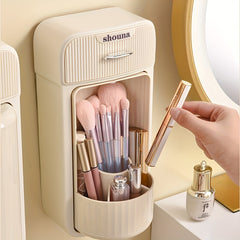 Rotatable Wall Mounted Storage Box Waterproof Cosmetic Skincare Organizers