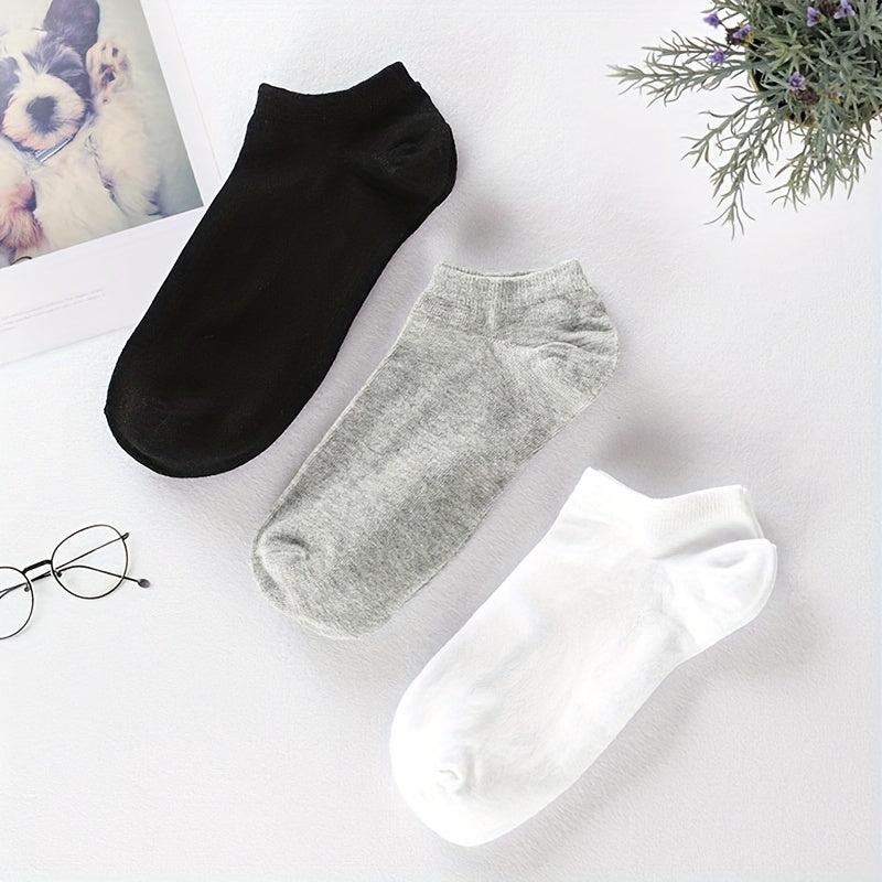 3 Pairs Ankle Socks Soft Lightweight All match Sports Socks Women's Stockings