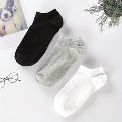 3 Pairs Ankle Socks Soft Lightweight All match Sports Socks Women's Stockings