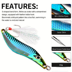 Metal VIB Leech Spinners Spoon Lures for Big Fish