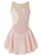 Girls Sleeveless Dance Skating Dress
