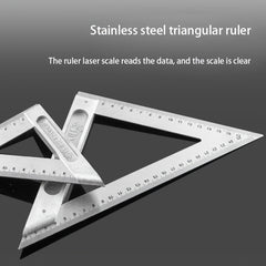 Stainless Steel Angle Ruler & Straight Edge Triangular Ruler