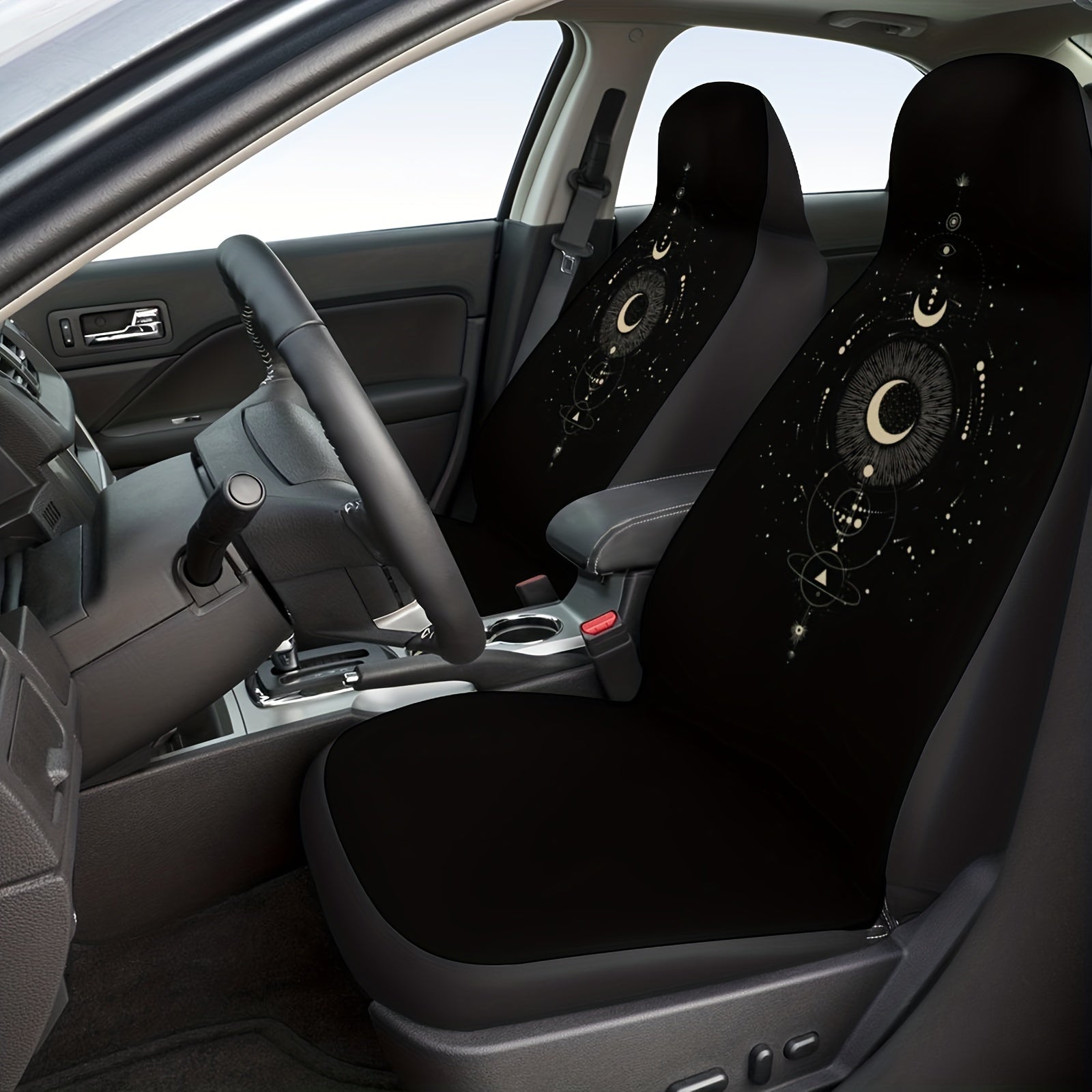Printed Moon Universal Car Seat Cover