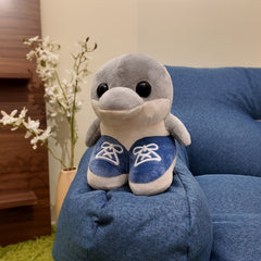 Adorable Shark & Wooden Plush Figures Mixed Character Decor Gift