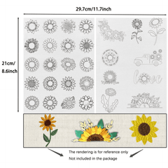 Floral Alphabet Embroidery Stickers - Hand Sewing Stabilize