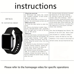 Fashionable Sports PVC Square Electronic Watch Set Gift