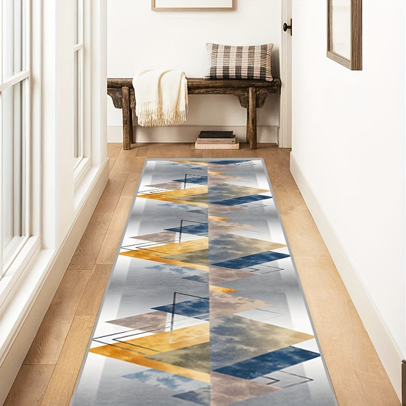 Geometric Non Slip Rug Washable Laundry Room Bedroom Carpet
