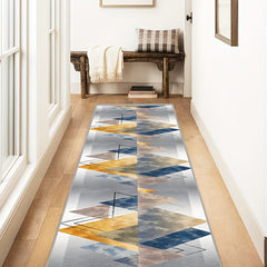 Geometric Non Slip Rug Washable Laundry Room Bedroom Carpet