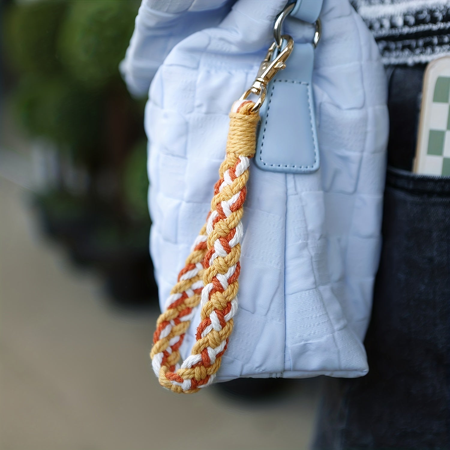 Yiflin Boho Keychain Wrist Lanyard For Keys
