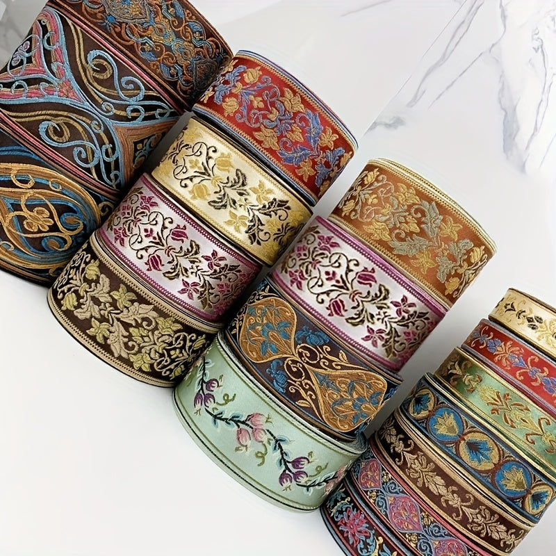 1yd Ethnic Retro Cloth Strips Curtain Lace DIY Clothing Accessories