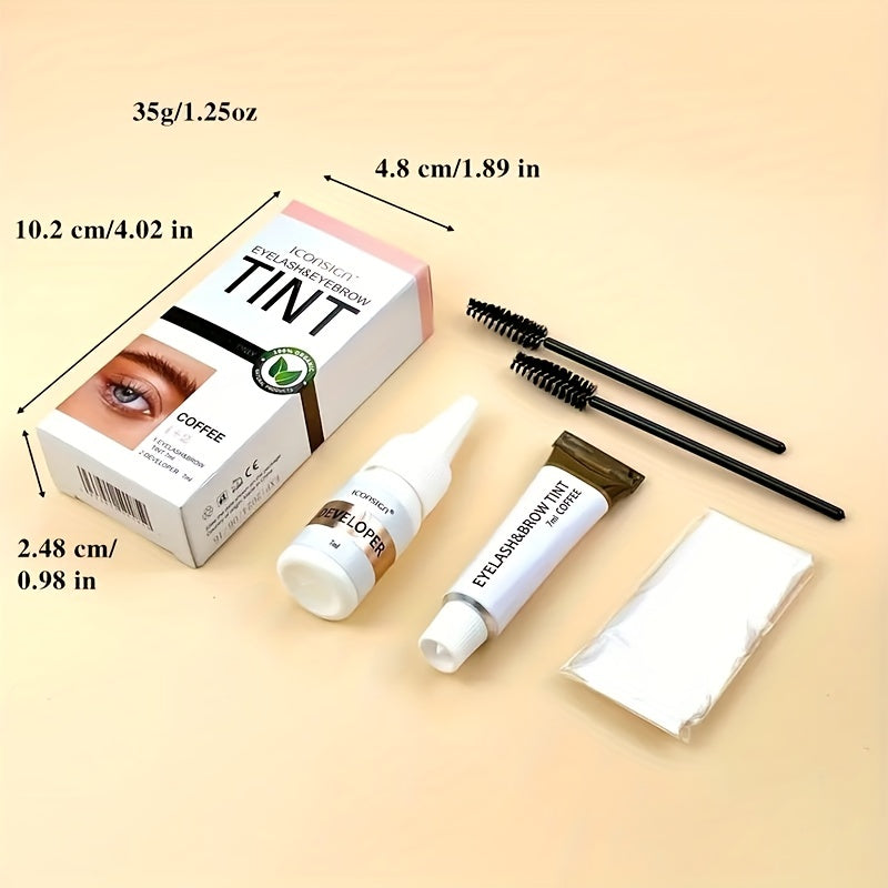 Waterproof Eyebrow Coloring Kit Long Lasting Gel Dye Set