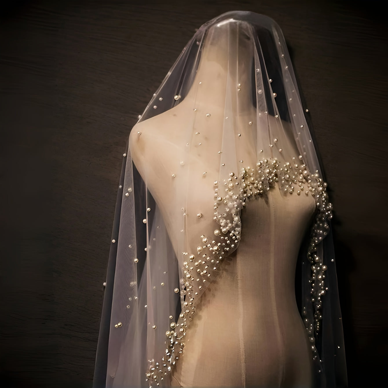 Women's 3M Formal Veil with Sparkling Beads Wedding Headpiece