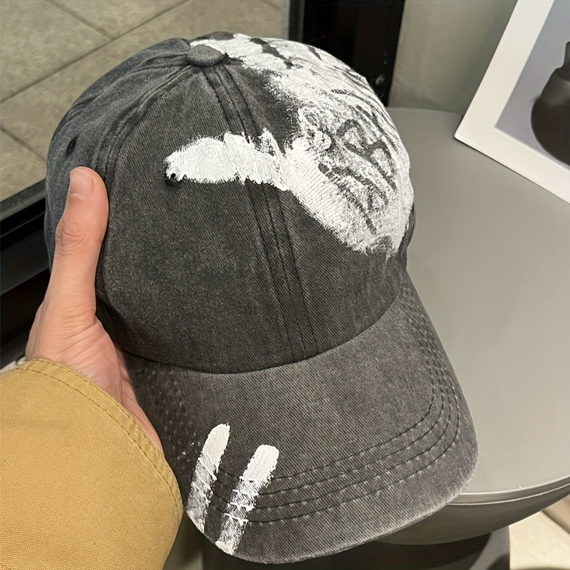 Men's Graffiti Style Gray Baseball Cap