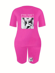 Figure Print Tee & Shorts Set