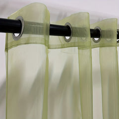 2 Panels Sheer Grommet Top Curtains for Home Decoration