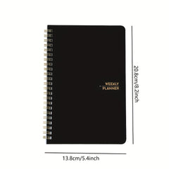 Undated Weekly Planner Hardcover Notebook Habit Tracker To Do List