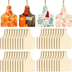 40pcs Wooden Cutting Board with Handle DIY Craft Rustic Butcher Block