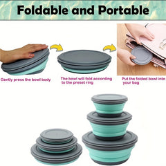 Foldable Silicone Collapsible Bowl for Camping BPA-Free