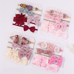 5pcs Cute Bow Headbands for Girls and Baby Girls