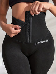 Graphic Hook & Eye Sports Corset Leggings