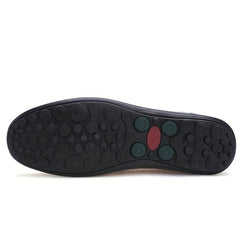 Men's No Tie Slip On Loafers, Lace Stitched, Assorted Colors