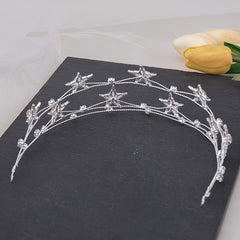 Rhinestone Star Hairband Headband Bridal Wedding Party Tiara