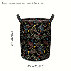 FARIDABIO Game Controller Pattern Large Storage Basket
