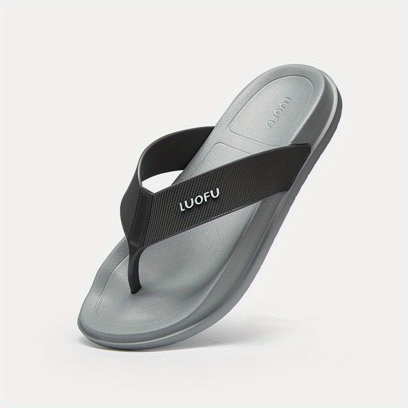 Men's Casual Platform Flip Flops with Arch Support Lightweight