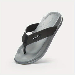Men's Casual Platform Flip Flops with Arch Support Lightweight