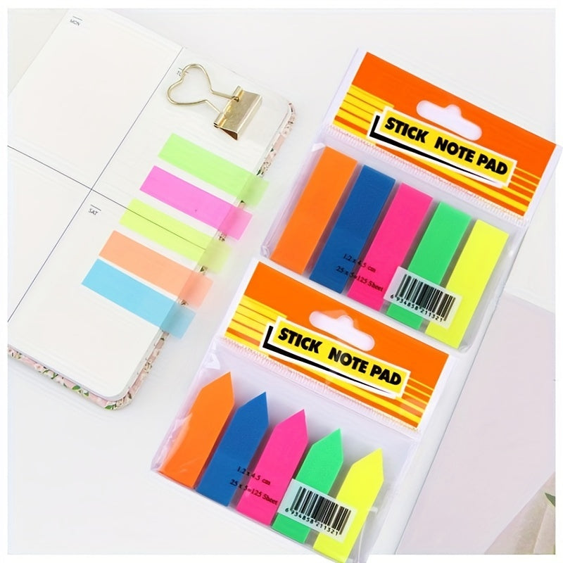 1250 Neon Arrow Flag Index Tabs Sticky Notes