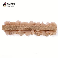 Soft Chiffon Flower Elastic Headband for Baby Girls