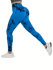 Women's Tie Dye High Waist Yoga Leggings Hip Lifting Sports Pants