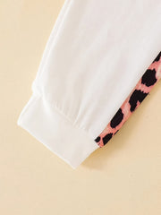 Leopard Print Hooded Top Pants Set Baby Clothes