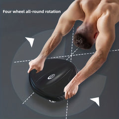 Silent 4-Wheel Abdominal Trainer for Core Strength