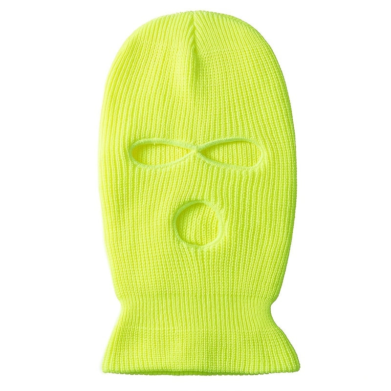 Funny 3-Hole Ski Mask Woolen Knitted Winter Hat